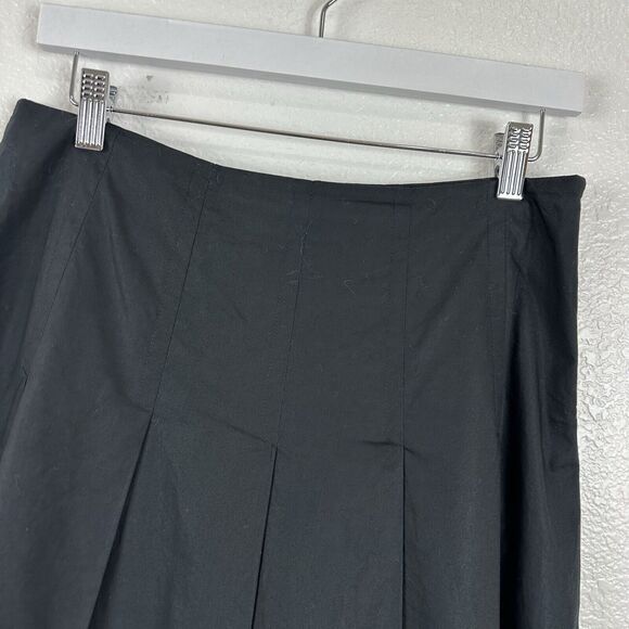 Marni Italy Skirt Women Size 42 US 6 Black Box Pleat Cotton Modern Chic Preppy - Picture 3 of 9